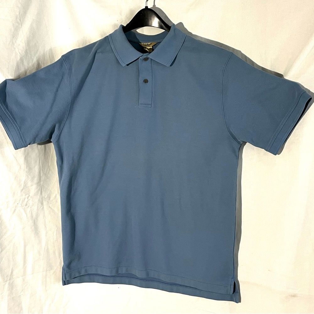 LL Bean Classic Blue Men's Polo Shirt